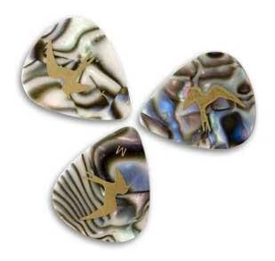 \'\'Abalone Shell\'\' Picks (12 Pack) - Thin