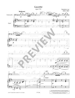 Gavotte Op. 112 B Minor - Lee/Nimczik - Cello/Piano