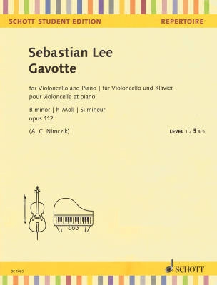 Gavotte Op. 112 B Minor - Lee/Nimczik - Cello/Piano