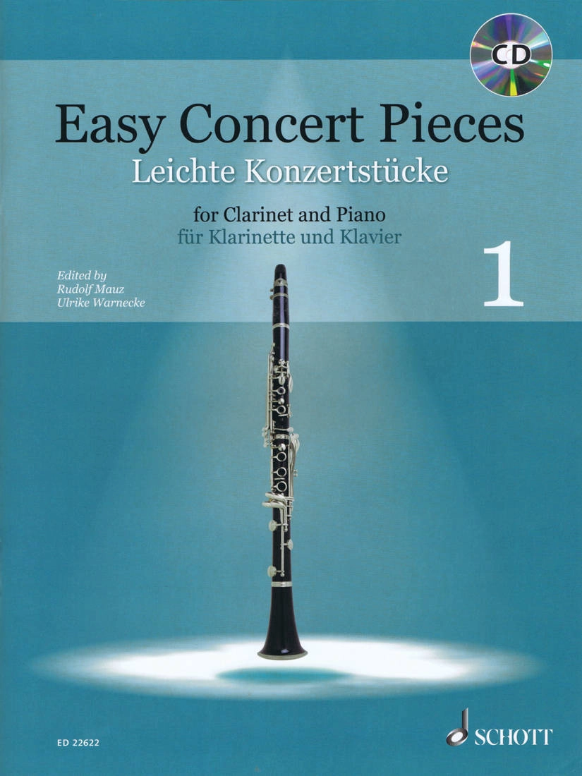 Easy Concert Pieces, Book 1 - Mauz/Warnecke - Clarinet/Piano - Book/CD