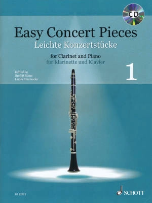 Schott - Easy Concert Pieces, Book 1 - Mauz/Warnecke - Clarinet/Piano - Book/CD