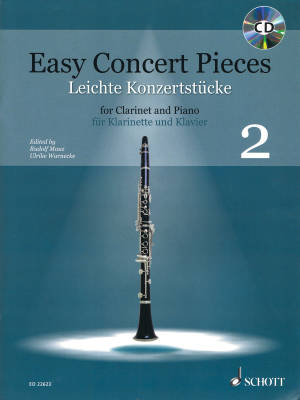 Schott - Easy Concert Pieces, Book 2 - Mauz/Warnecke - Clarinet/Piano - Book/CD