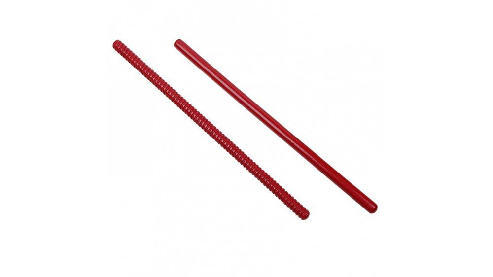 Rhythm Sticks, 1 Fluted & 1 Plain - Red