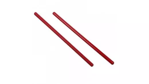 Rhythm Sticks, 1 Fluted & 1 Plain - Red