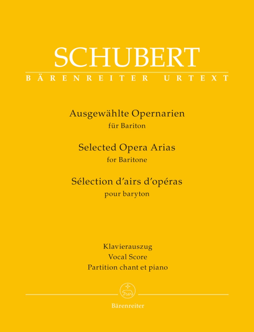 Selected Opera Arias for Baritone - Schubert/Radelet - Vocal Score