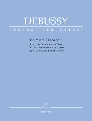 Baerenreiter Verlag - Premiere Rhapsodie for Clarinet in B-flat and Piano - Debussy/Woodfull-Harris - Sheet Music