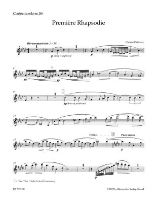 Premiere Rhapsodie for Clarinet in B-flat and Piano - Debussy/Woodfull-Harris - Sheet Music