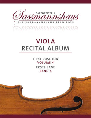 Baerenreiter Verlag - Viola Recital Album, First Position: Volume 4 - Sassmannshaus - Viola/Piano, 2 Violas