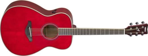 Yamaha - FS TransAcoustic Guitar w/Solid Spruce Top - Ruby Red