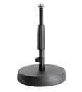 K & M Stands - Table Microphone Stand w/ Weighted Base - Black