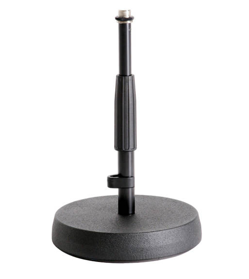 Table Microphone Stand w/ Weighted Base - Black