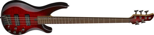 TRBX605FM 600 Series 5-String Bass Guitar - Dark Red Burst