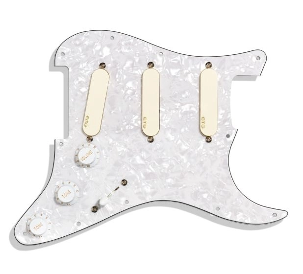 David Gilmour Strat Set with Pickguard - Ivory/White Pearl