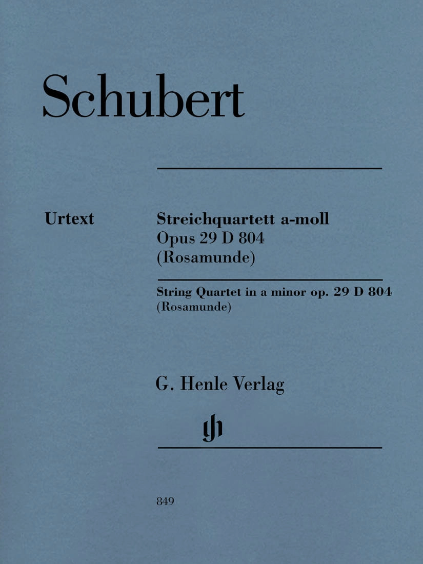 String Quartet in A Minor, Op. 29, D. 804 (Rosamunde) - Schubert/Voss - Parts Set