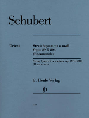 G. Henle Verlag - Quatuor  cordes en la mineur, op. 29, D. 804 (Rosamunde) - Schubert/Voss - Ensemble de pices