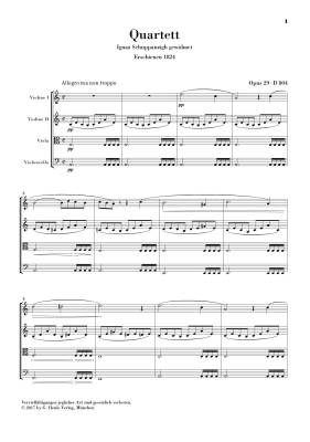String Quartet in A Minor, Op. 29, D. 804 (Rosamunde) - Schubert/Voss - Study Score