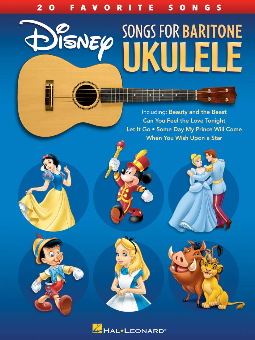 Disney Songs for Baritone Ukulele: 20 Favorite Songs - Book