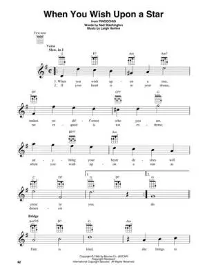 Disney Songs for Baritone Ukulele: 20 Favorite Songs - Book