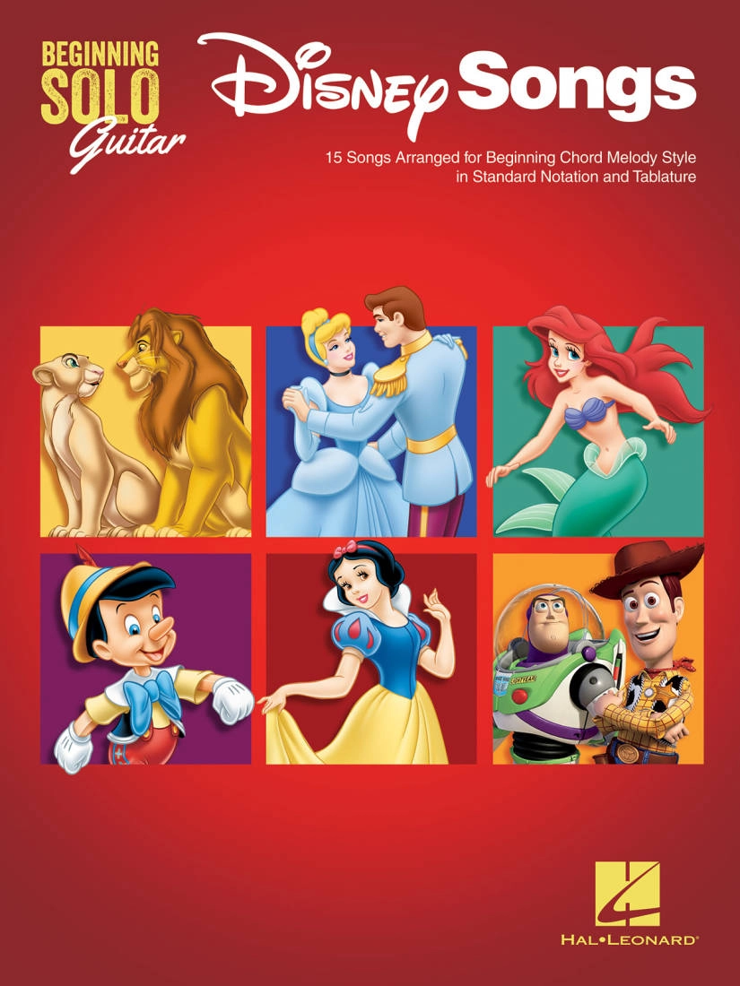 Disney Songs: Beginning Solo Guitar - Guitar TAB - Book