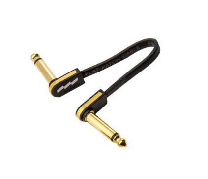 Premium Gold Flat Patch Cable, Right Angle, 10cm