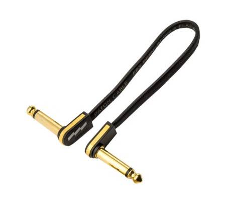 Premium Gold Flat Patch Cable, Right Angle, 18cm