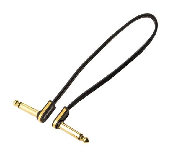 Premium Gold Flat Patch Cable, Right Angle, 28cm