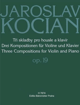 Baerenreiter Verlag - Drei Kompositionen op. 19 (Three Compositions) - Kocian - Violin/Piano
