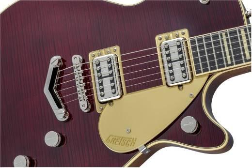 G6228FM Players Edition Jet BT with \'\'V\'\' Stoptail,Flame Maple, Ebony Fingerboard - Dark Cherry Stain