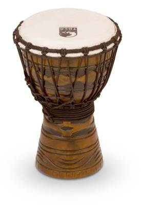 Toca Percussion - Origins Series Rope Tuned Wood 7 Djembe - African Mask