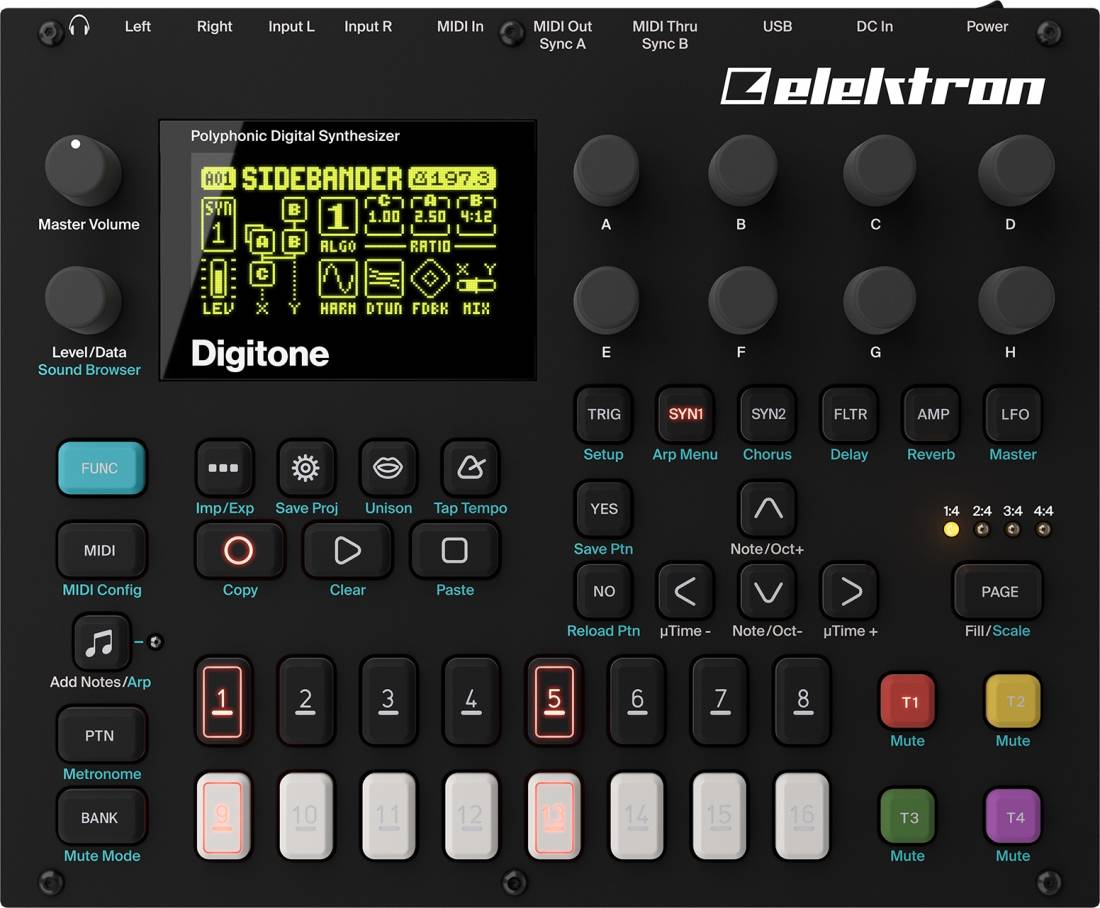 Digitone 8-voice Digital Synthesizer & MIDI Sequencer
