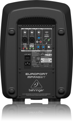 Europort MPA40BT All-In-One Portable 40W PA System with Bluetooth Connectivity