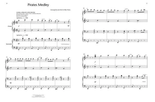 Easy Disney Duets - Watts/Watts - Piano Duets (1 Piano, 4 Hands) - Book