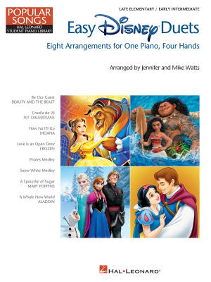 Hal Leonard - Easy Disney Duets - Watts/Watts - Duo de piano (1 Piano, 4 Mains) - Livre