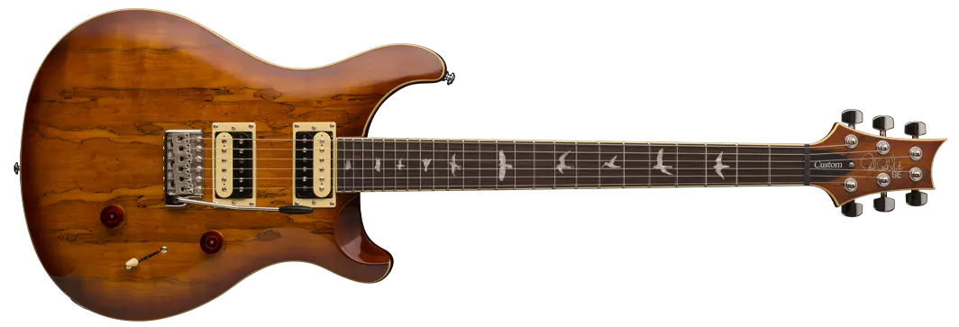 2018 SE Custom 24 Spalted Maple Electric Guitar - Vintage Sunburst