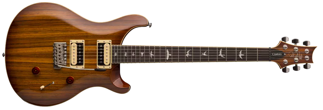 2018 SE Custom 24 Zebrawood Top Electric Guitar - Vintage Sunburst