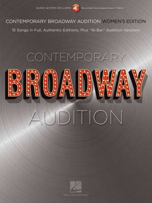 Hal Leonard - Contemporary Broadway Audition: Womens Edition - Book/Audio Online