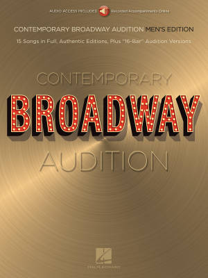 Contemporary Broadway Audition: Men\'s Edition - Book/Audio Online