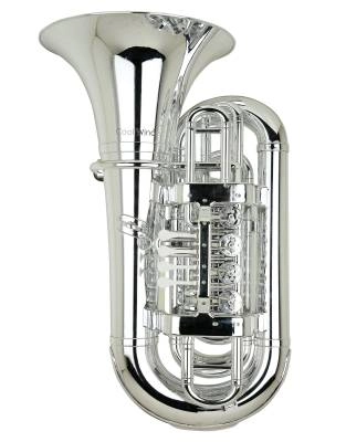 Cool Wind - 4 Rotary Valve Plastic Tuba - Silver