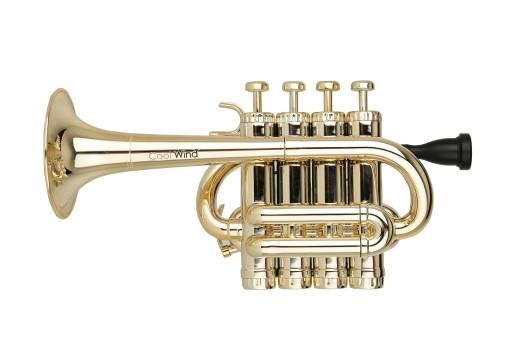 Cool Wind - 4 Valve Plastic Piccolo Trumpet - Brass Finish