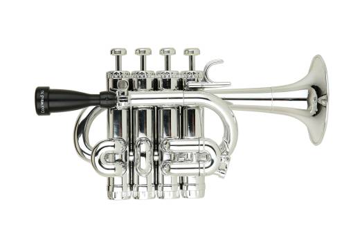 Cool Wind - 4 Valve Plastic Piccolo Trumpet - Silver Finish