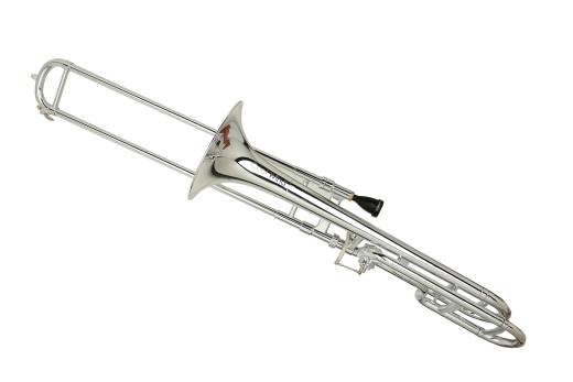 Plastic Trombone w/Rotor - Silver