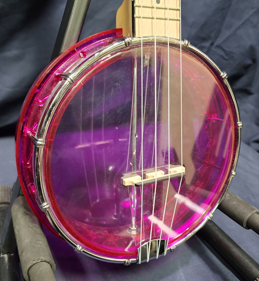 Gear Hunter Gold Tone Little Gem BanjoUkulele Amethyst