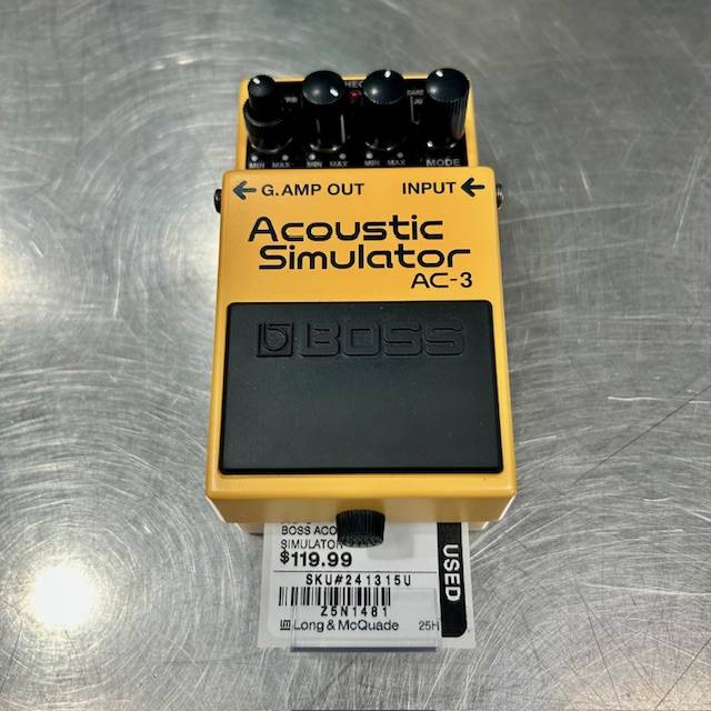 【新品同様】 BOSS Acoustic Simulator AC-3 BOSS AC-3 Acoustic Simulator Compact Pedal | Long & McQuade