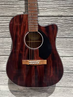 Fender CD-60SCE Dreadnought, Walnut Fingerboard - All-Mahogany