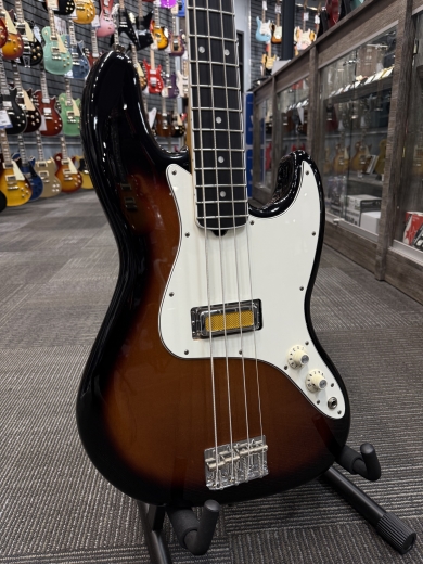 Fender Gold Foil Jazz Bass, Ebony Fingerboard - Sonic Blue | Long