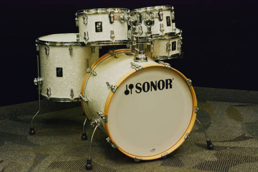 Sonor AQ2 Stage 5-Piece Shell Pack (22,10,12,16,14 Snare) - White Pearl (DEMO)