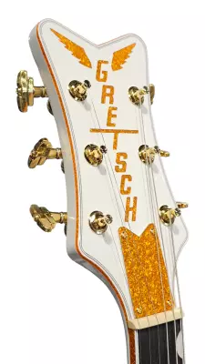 Gretsch Guitars - G6136TG-LH Players Edition Falcon Hollow Body with String-Thru Bigsby and Gold Hardware, Left-Handed - White 2