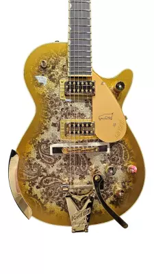 Gretsch G6134TG Limited Edition Paisley Penguin with String-Thru Bigsby, Ebony Fingerboard - Gold Paisley