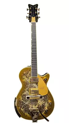 Gretsch G6134TG Limited Edition Paisley Penguin with String-Thru Bigsby, Ebony Fingerboard - Gold Paisley 2