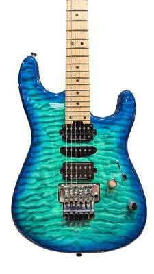 Charvel MJ San Dimas Style 1 HSH FR M QM, Maple Fingerboard - Caribbean Burst